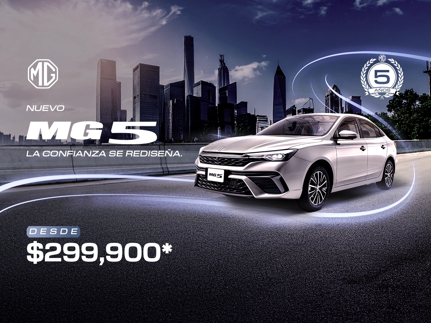 MG MG5: Desde $299,900