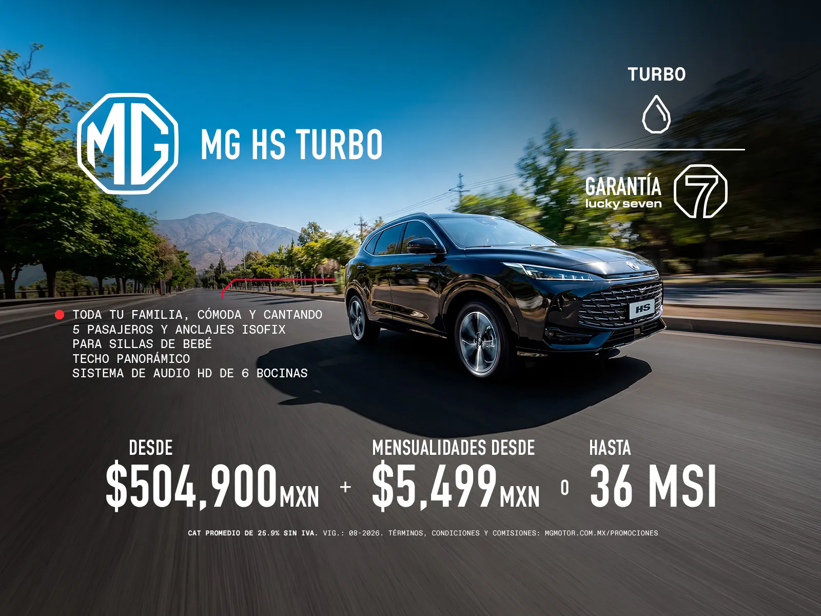 Precio desde $504,900 + Mensualidad desde $5,499 o 36 MSI