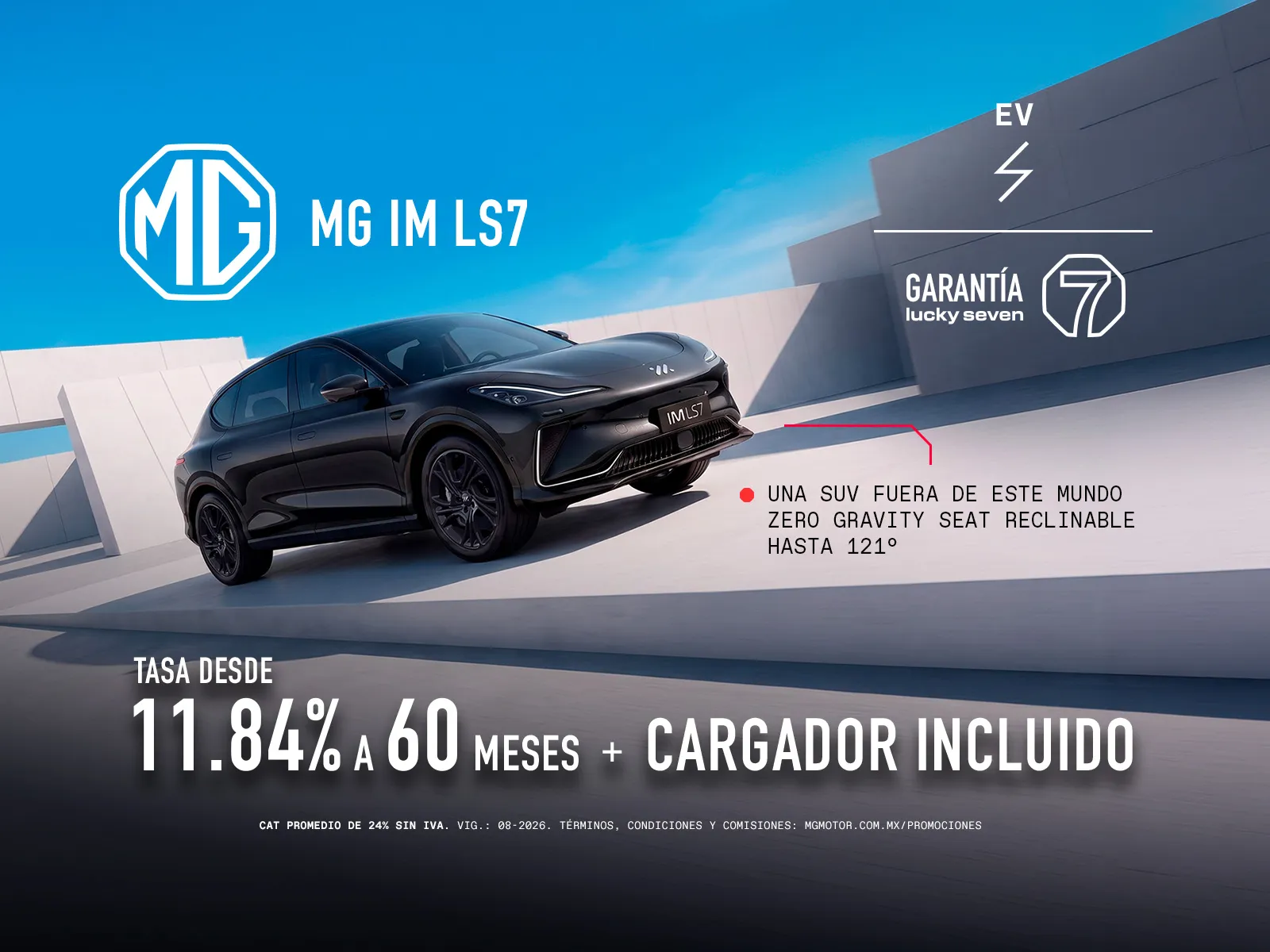 Tasa desde el 11.84% a 60 meses + cargador incluido.