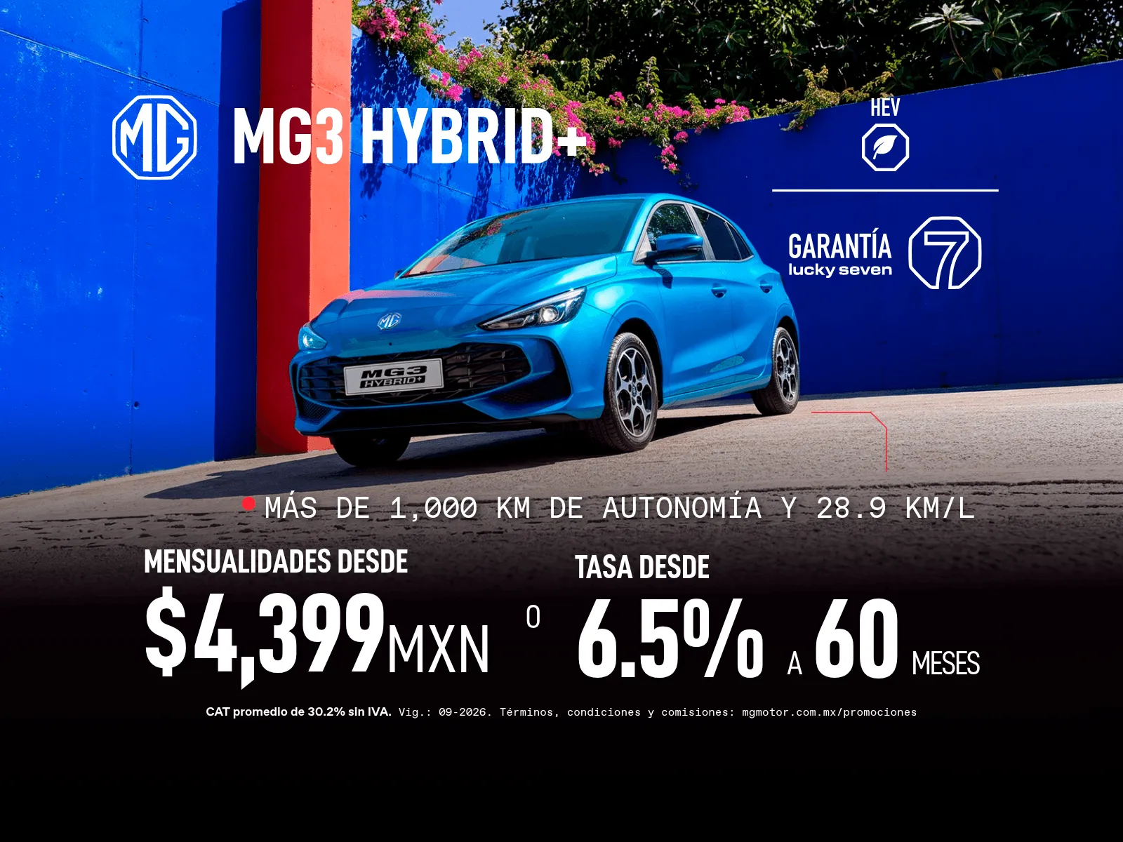 Mensualidad desde $4,399 o Tasa desde 6.50% a 60 meses